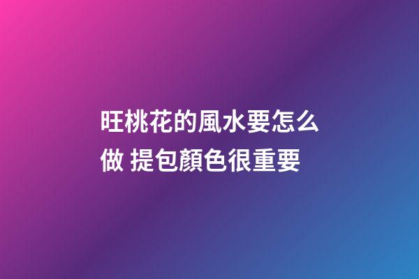 旺桃花的風水要怎么做 提包顏色很重要